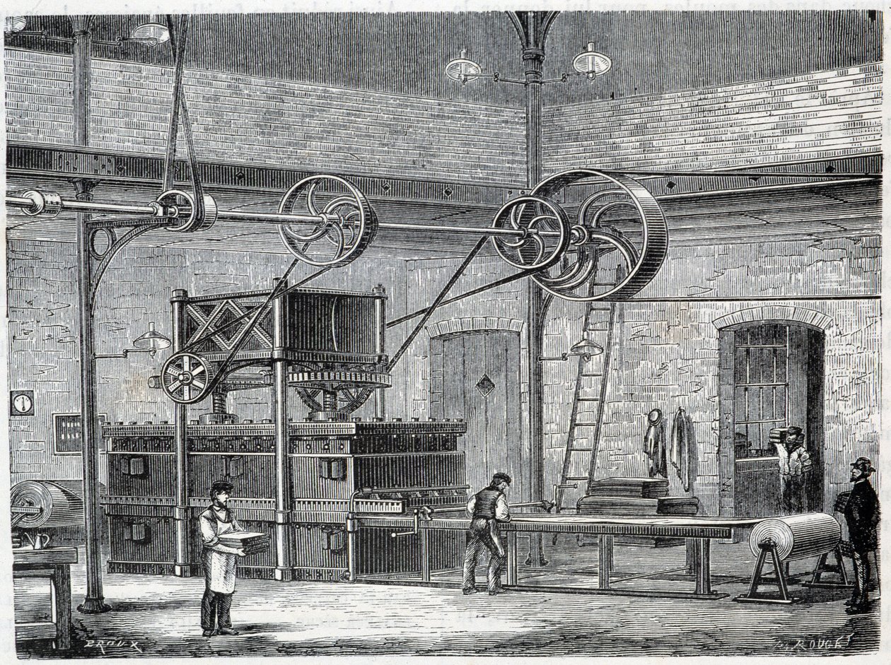 Aparato para vulcanizar caucho por vapor seco - en “Las maravillas de la industria” de Louis Figuier de Unknown artist