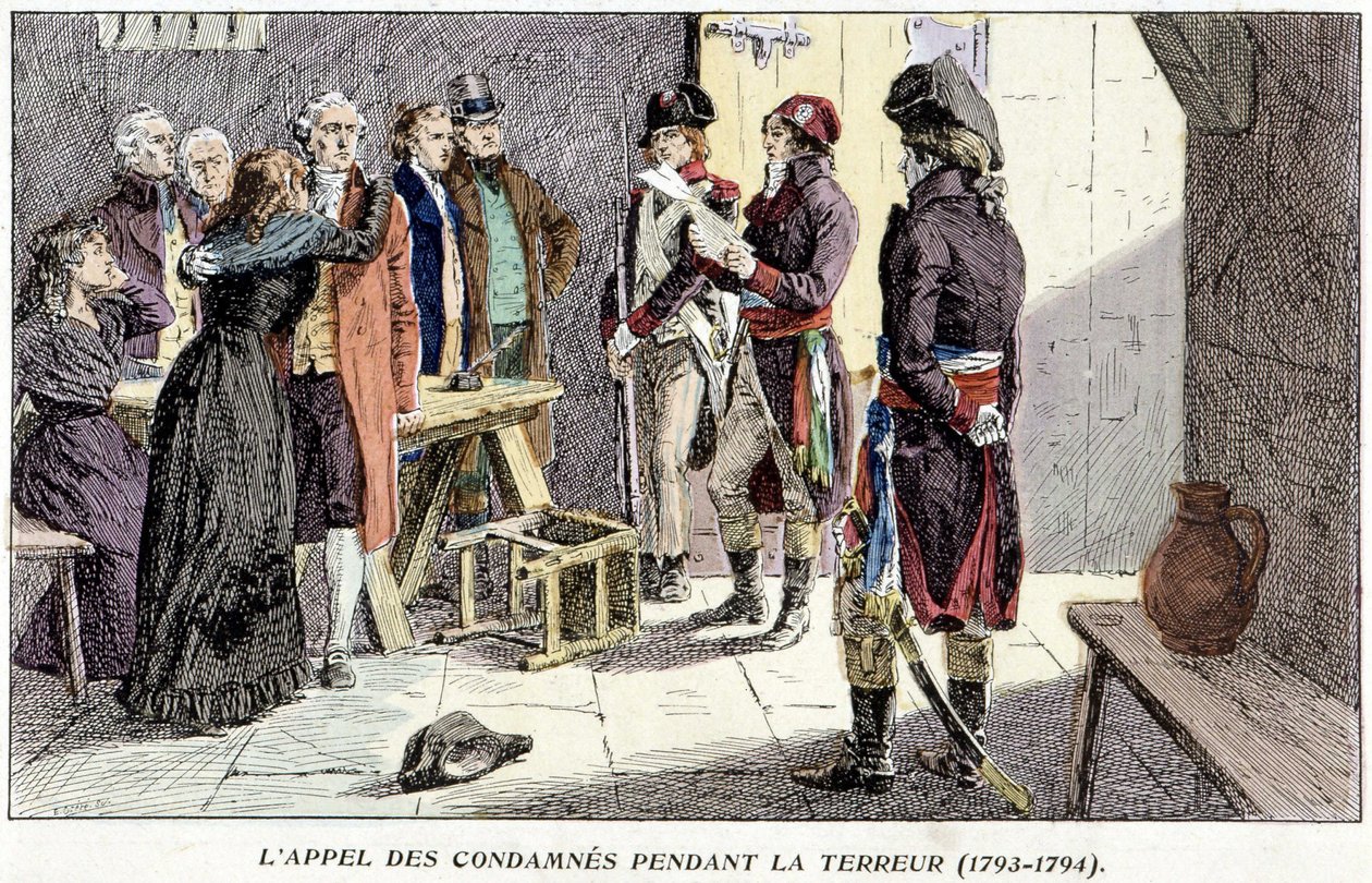 Llamado de convictos durante el Terror (1793-1794) de Unknown artist