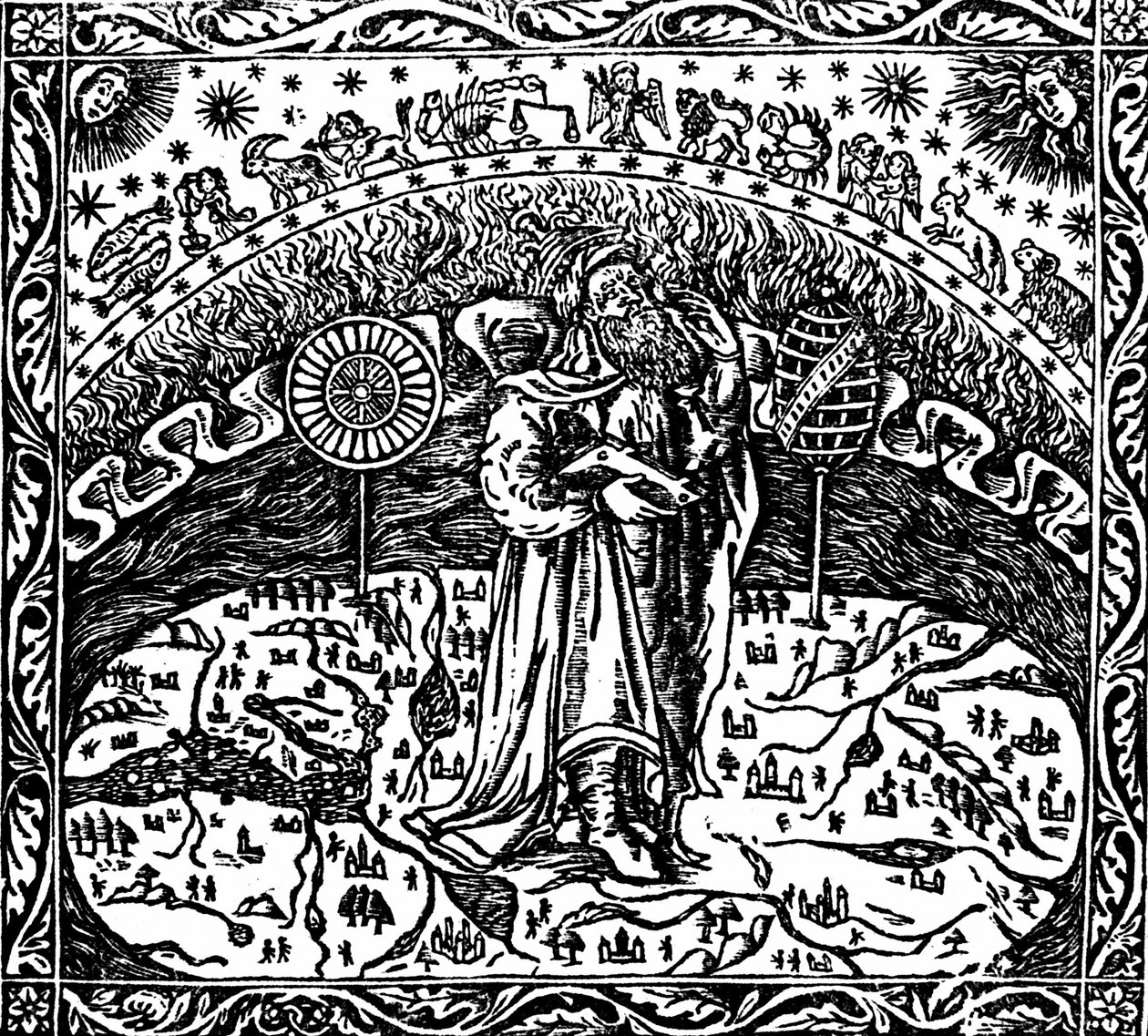 Arquímedes de pie sobre la Tierra, de "Archimedes Tetragonismus". de Unknown artist