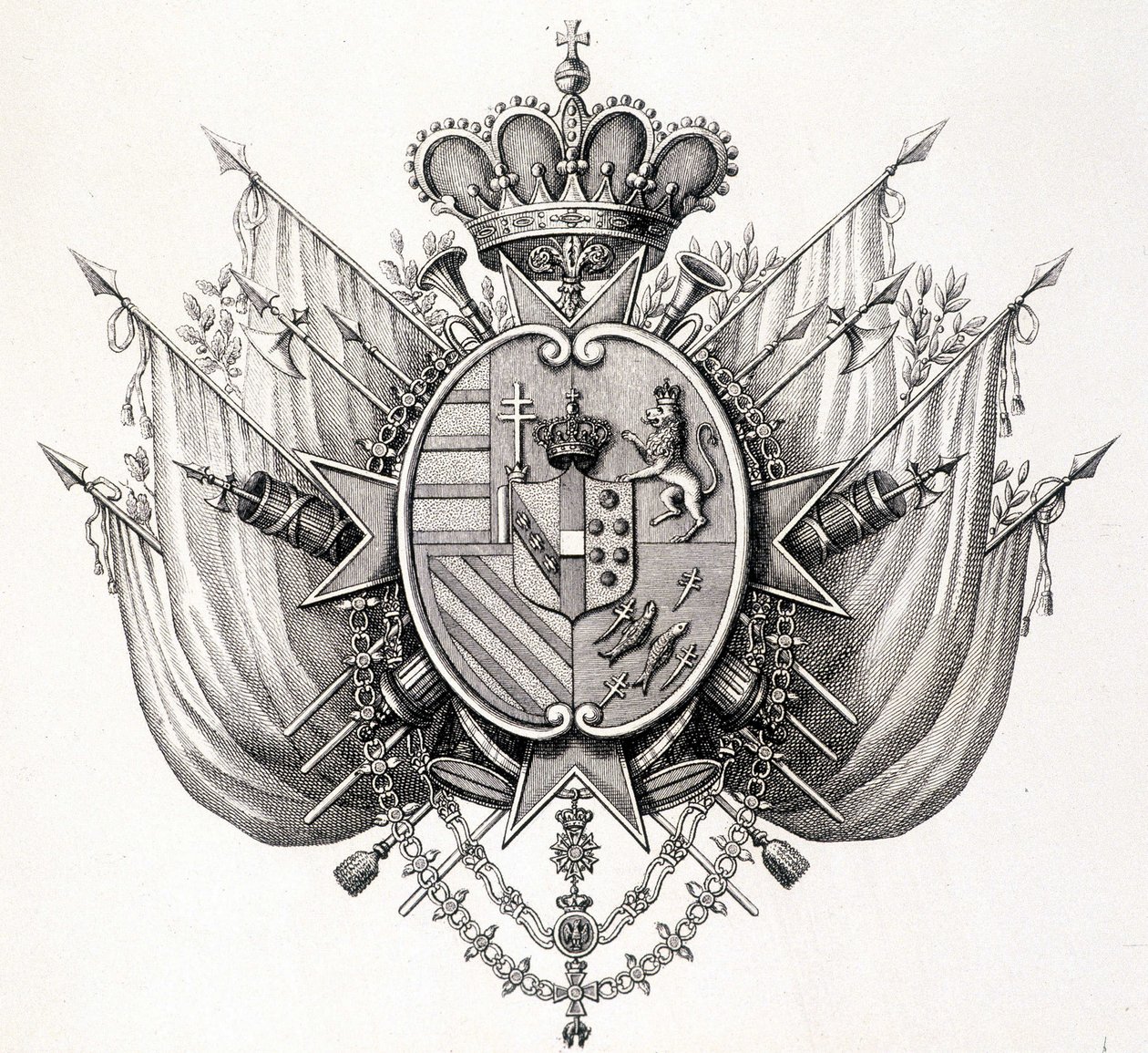 Armas de Toscana, principios del siglo XIX. Leopoldo de Toscana de Unknown artist