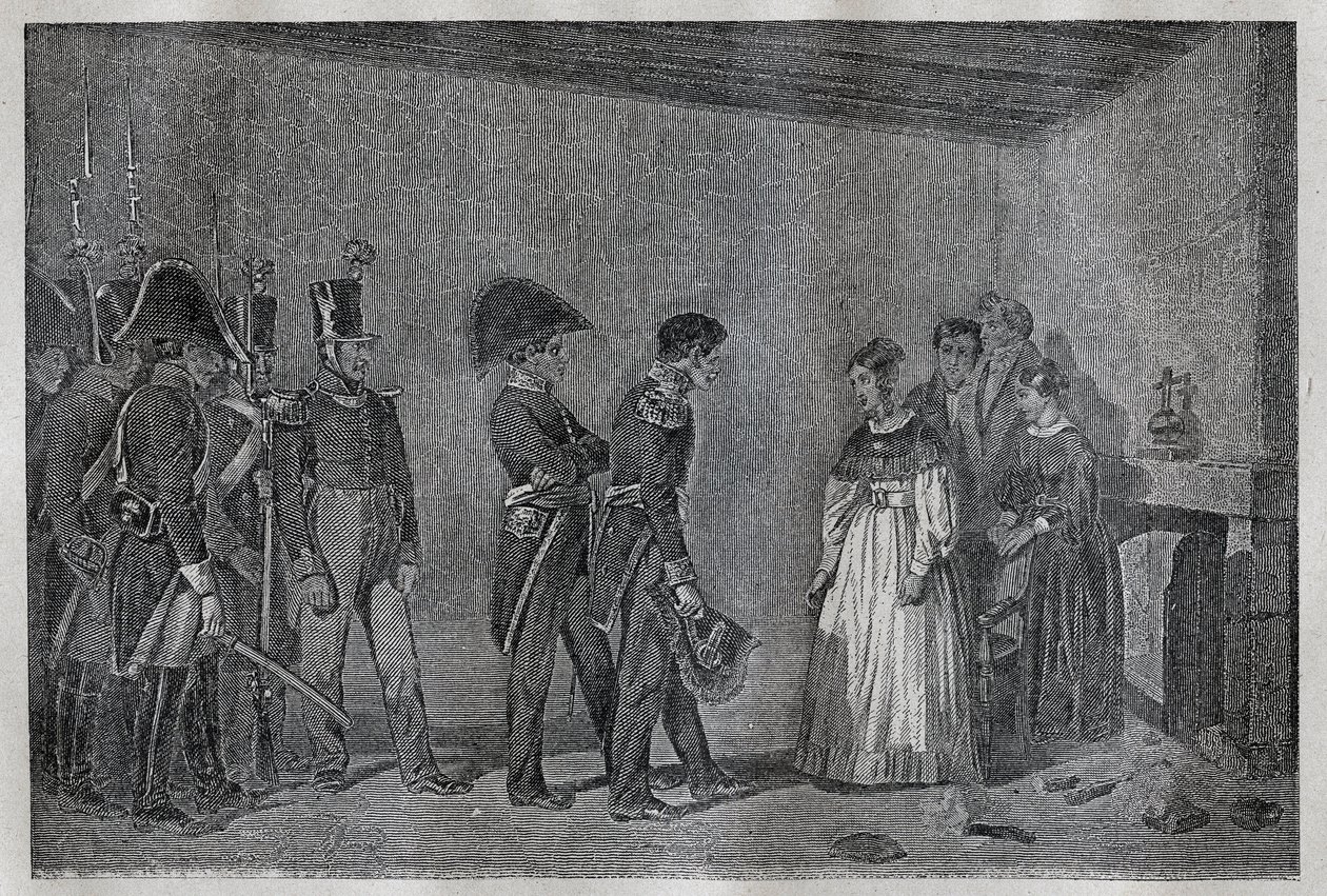 Arresto de la duquesa de Berry (1798-1870 Marie-Caroline de Borbón-Sicilia) en Nantes el 7 de noviembre de Unknown artist