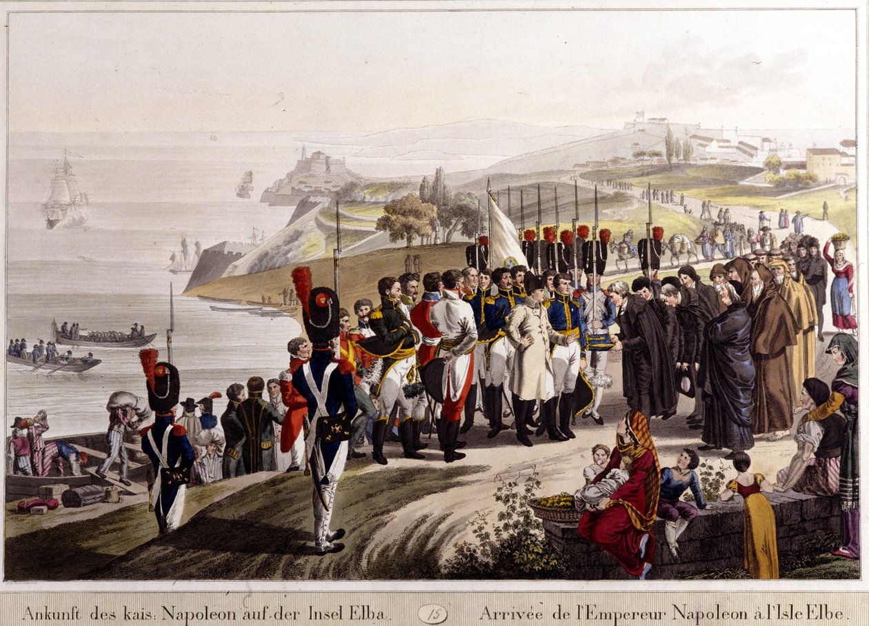 Llegada de Napoleón a la Isla de Elba de Unknown artist