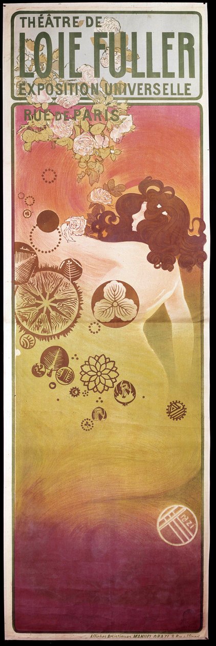 Art Nouveau: cartel para el "Teatro de Loie Fuller" Exposición Universal. Loie Fuller (1862-1928) fue una bailarina estadounidense. París, Artes Decorativas de Unknown artist