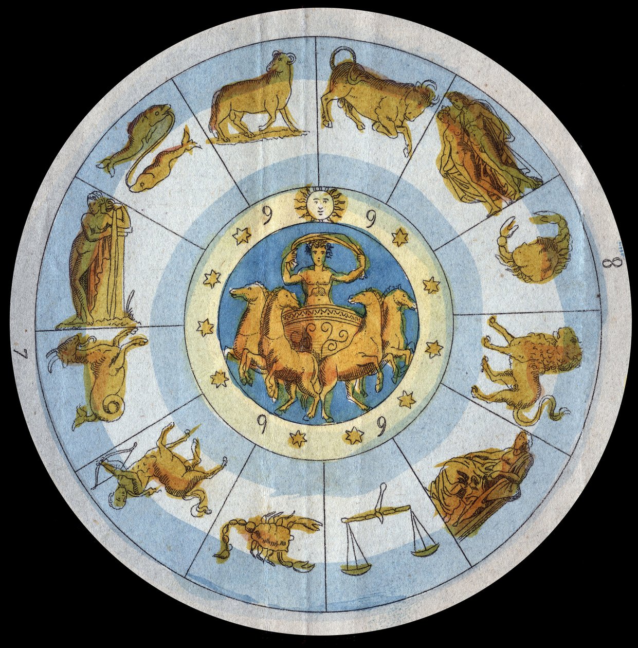 Signo astrológico - grabado de 