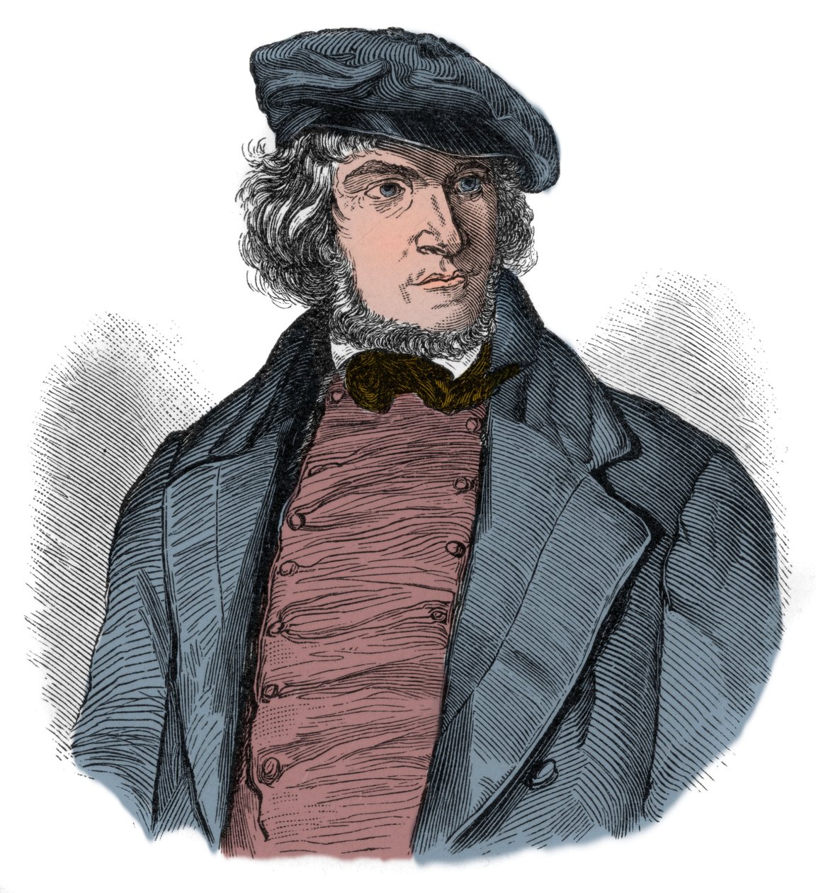 August Heinrich Hoffmann, conocido como Hoffmann von Fallersleben de Unknown artist