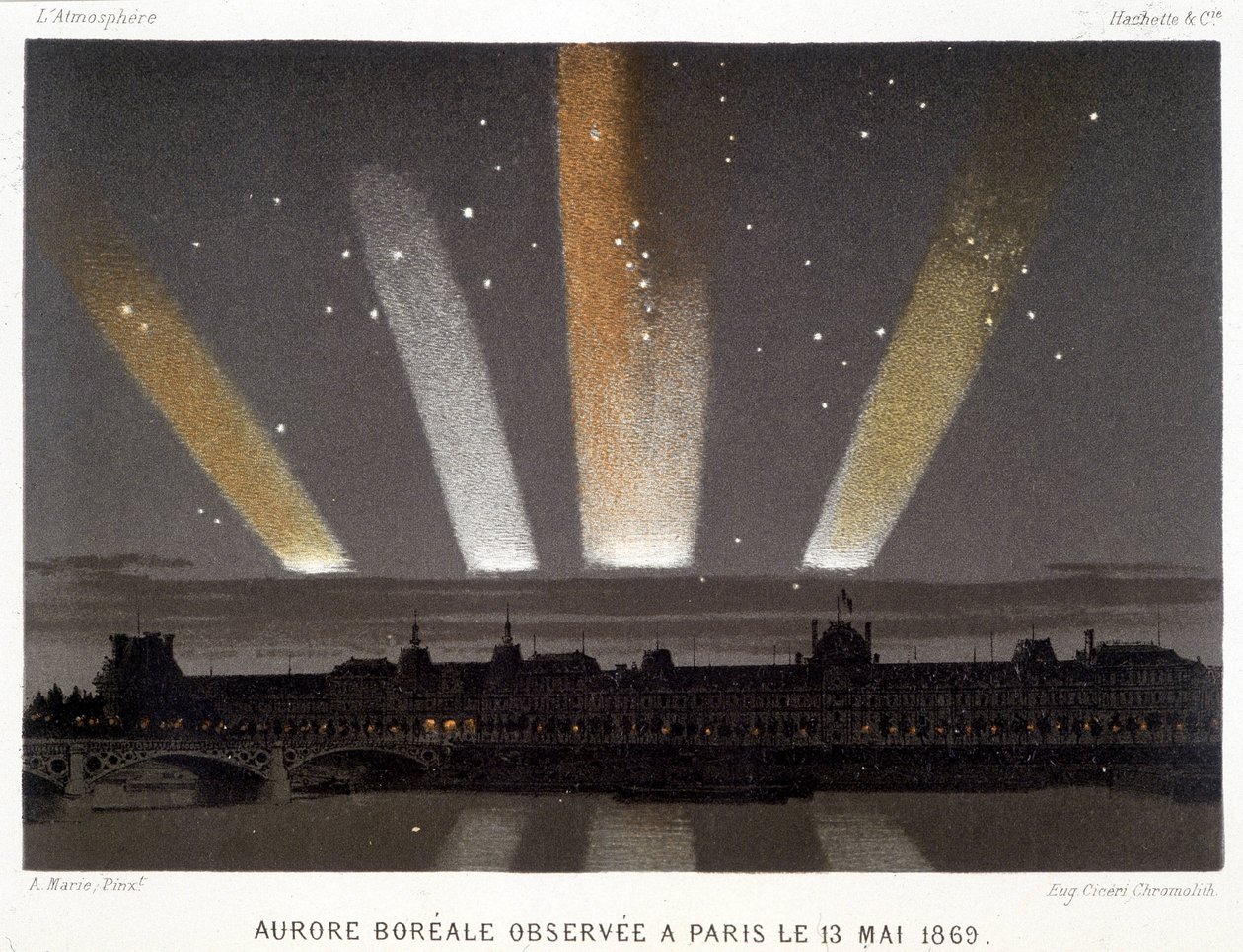 Aurora Boreal observada en París el 13/05/1869 - en 