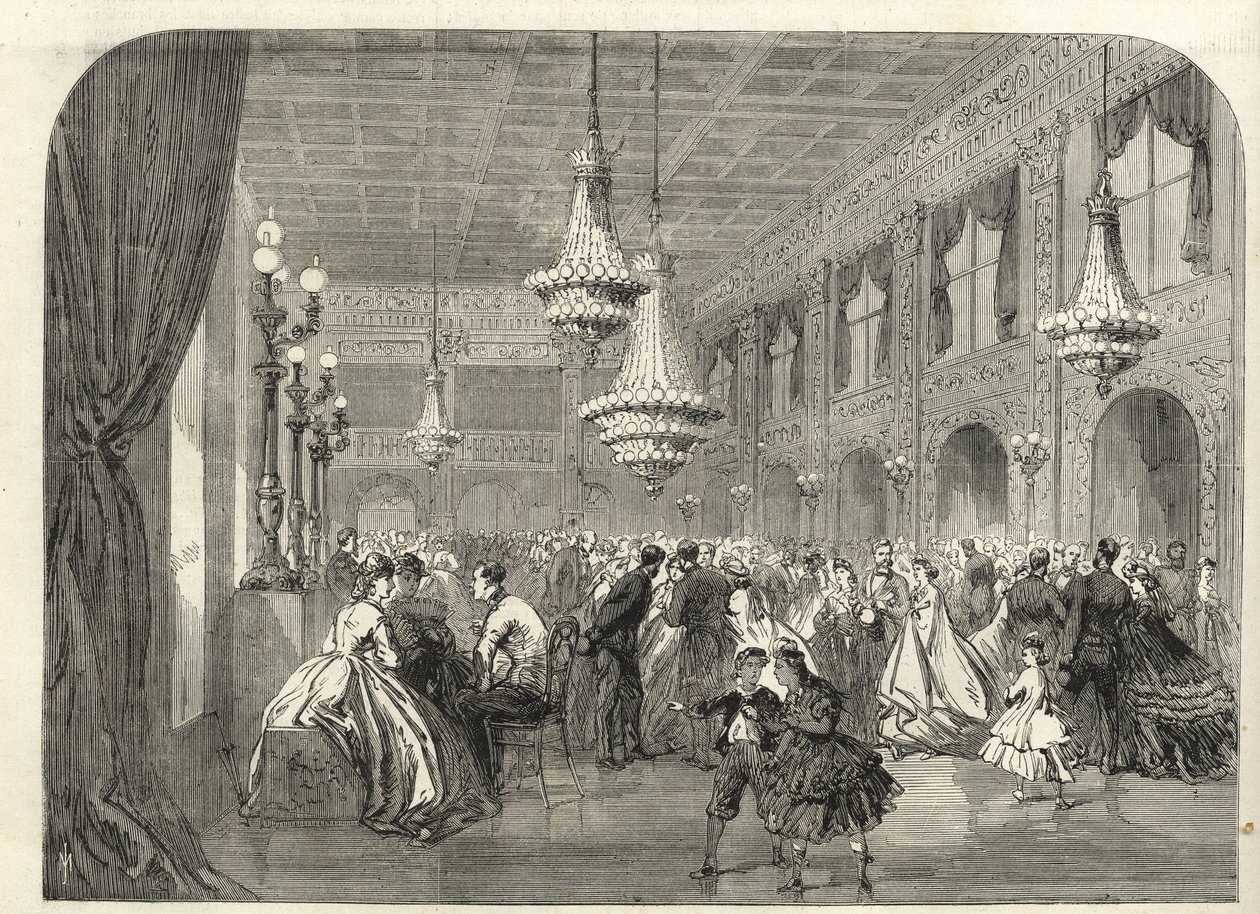 Baden Baden (Baden-Baden), Alemania - Interior de la Sala de Conversación - 1867 de Unknown artist