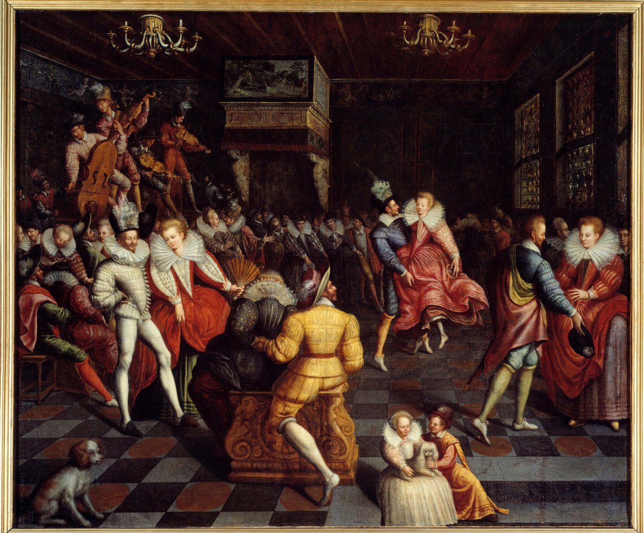 Baile en la corte de Valois Pintura anónima. Siglo XVI de Unknown artist