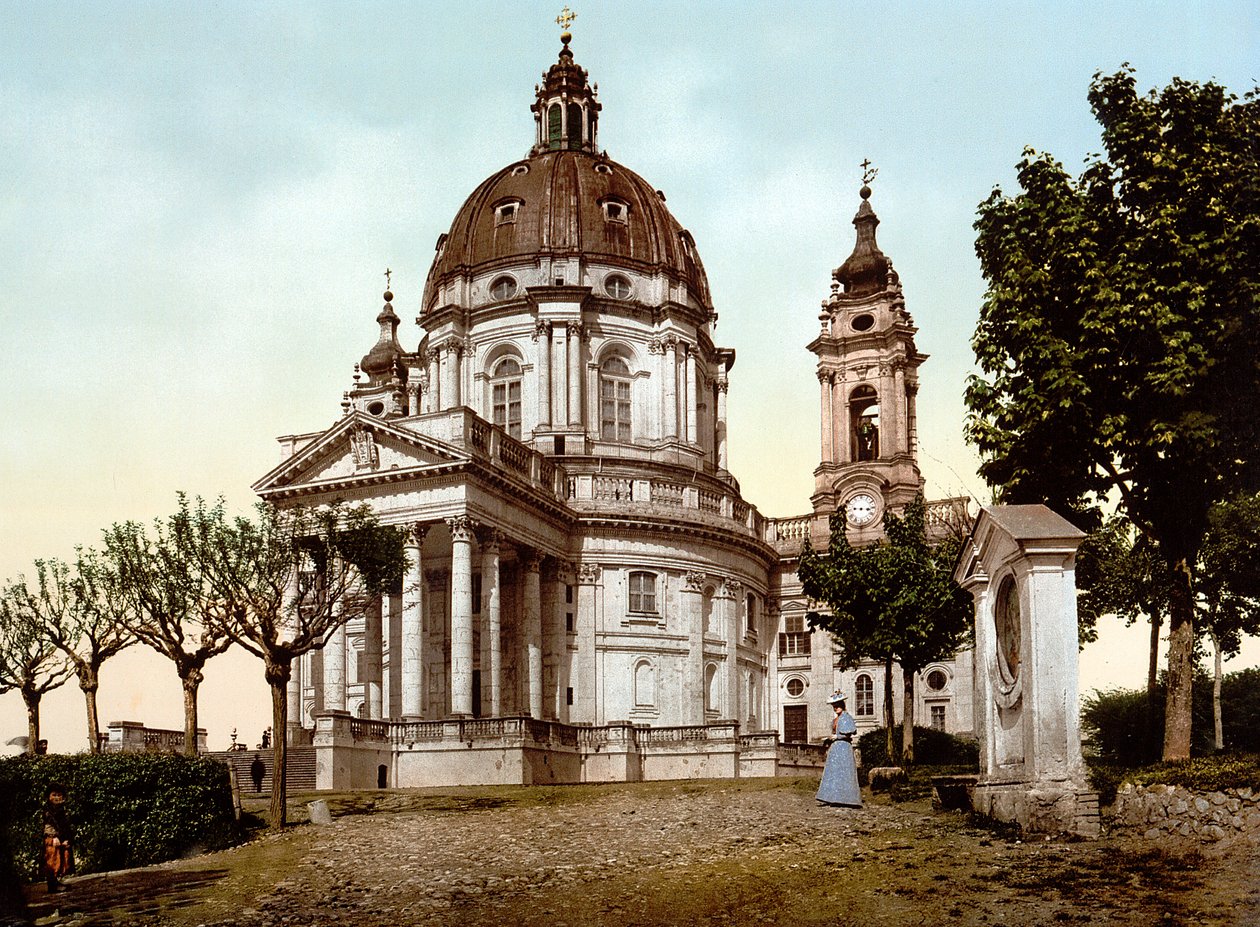 Basílica della Superga (Basílica de Superga) en Turín (Torino) en Italia en 1890 de Unknown artist