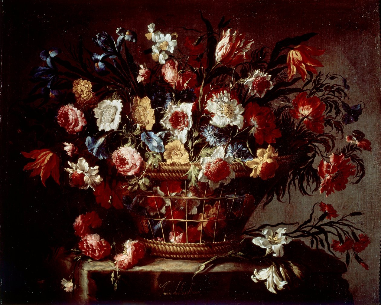 Cesta de flores de Unknown artist