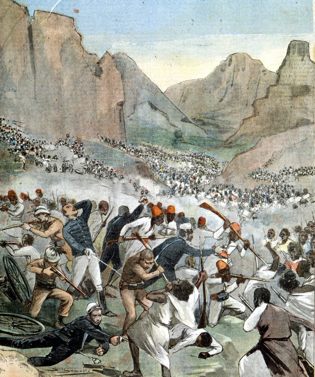 Batalla de Adoua entre Italia y Etiopía de Unknown artist