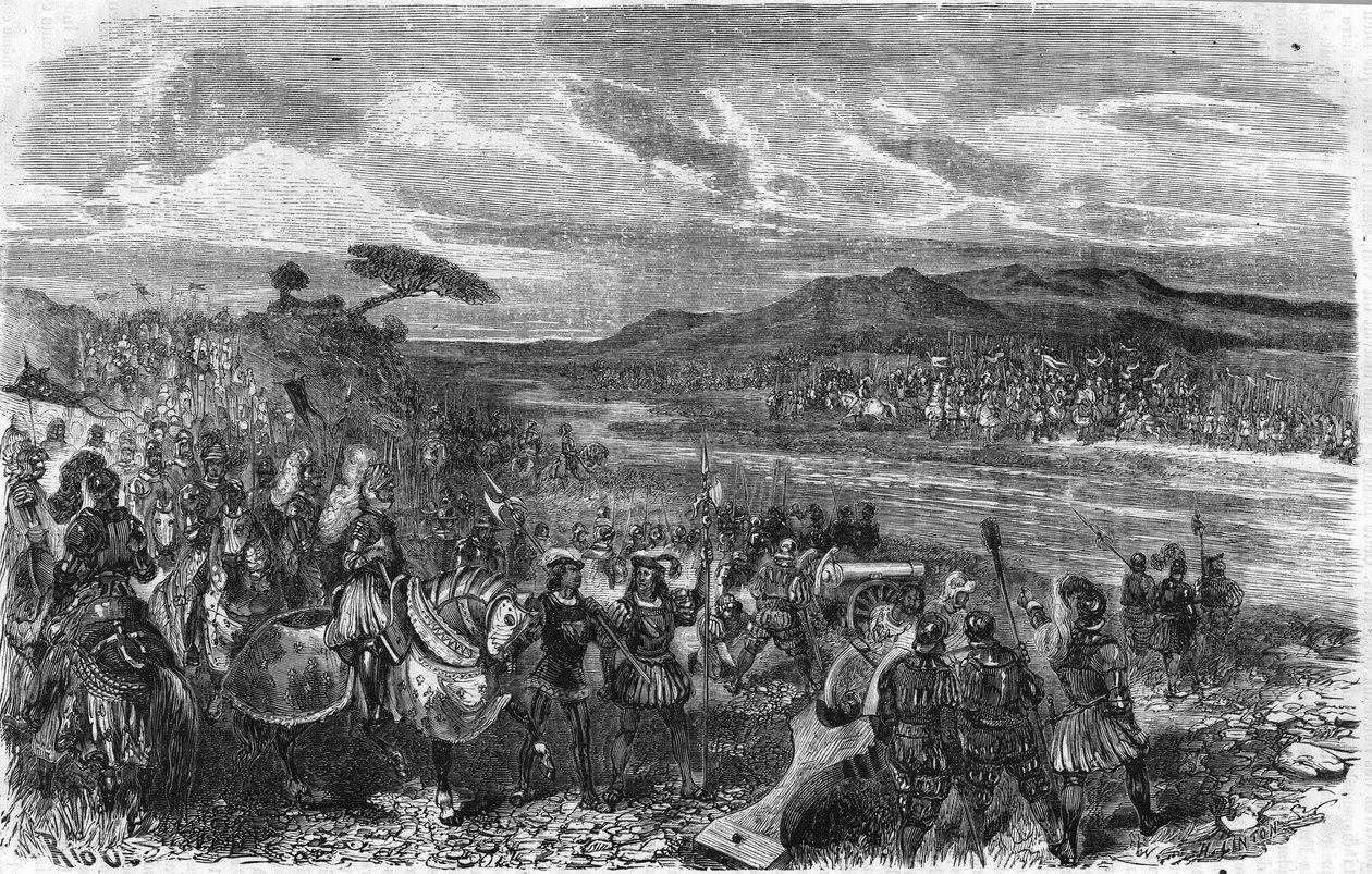 Batalla de Fornoua (Fornovo) (Italia) bajo Carlos VIII el 6 de julio de Unknown artist
