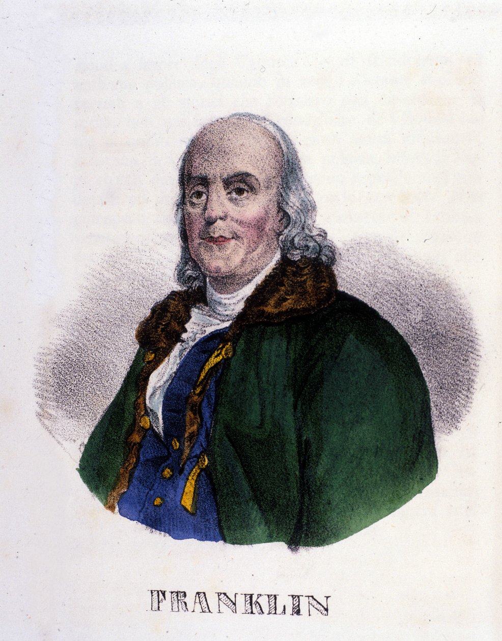 Benjamin Franklin (1706-1790), filósofo, físico y embajador estadounidense de Unknown artist