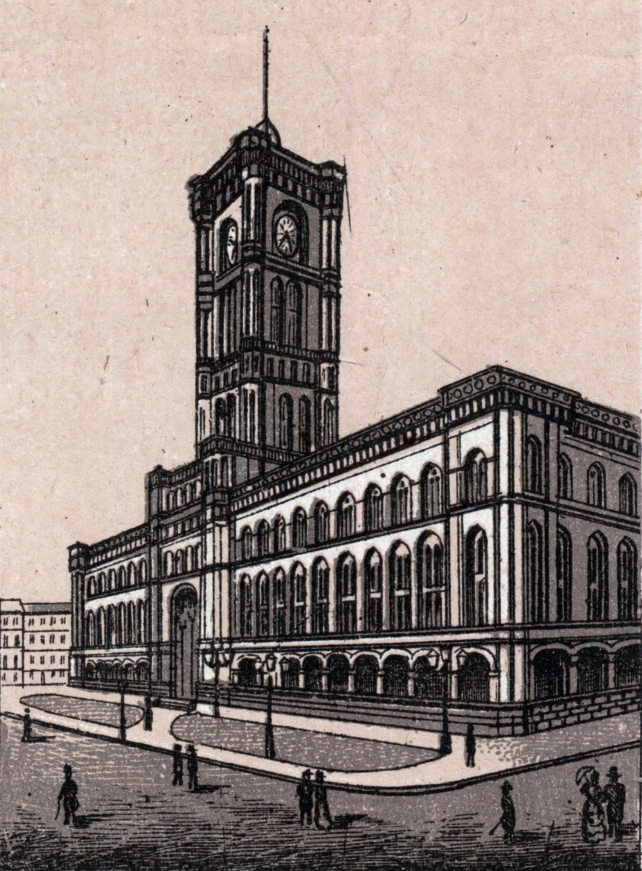 Berlín, Alemania: vista del Ayuntamiento. en "El mundo ilustrado 168 vistas" Sin fecha (finales del siglo XIX) de Unknown artist