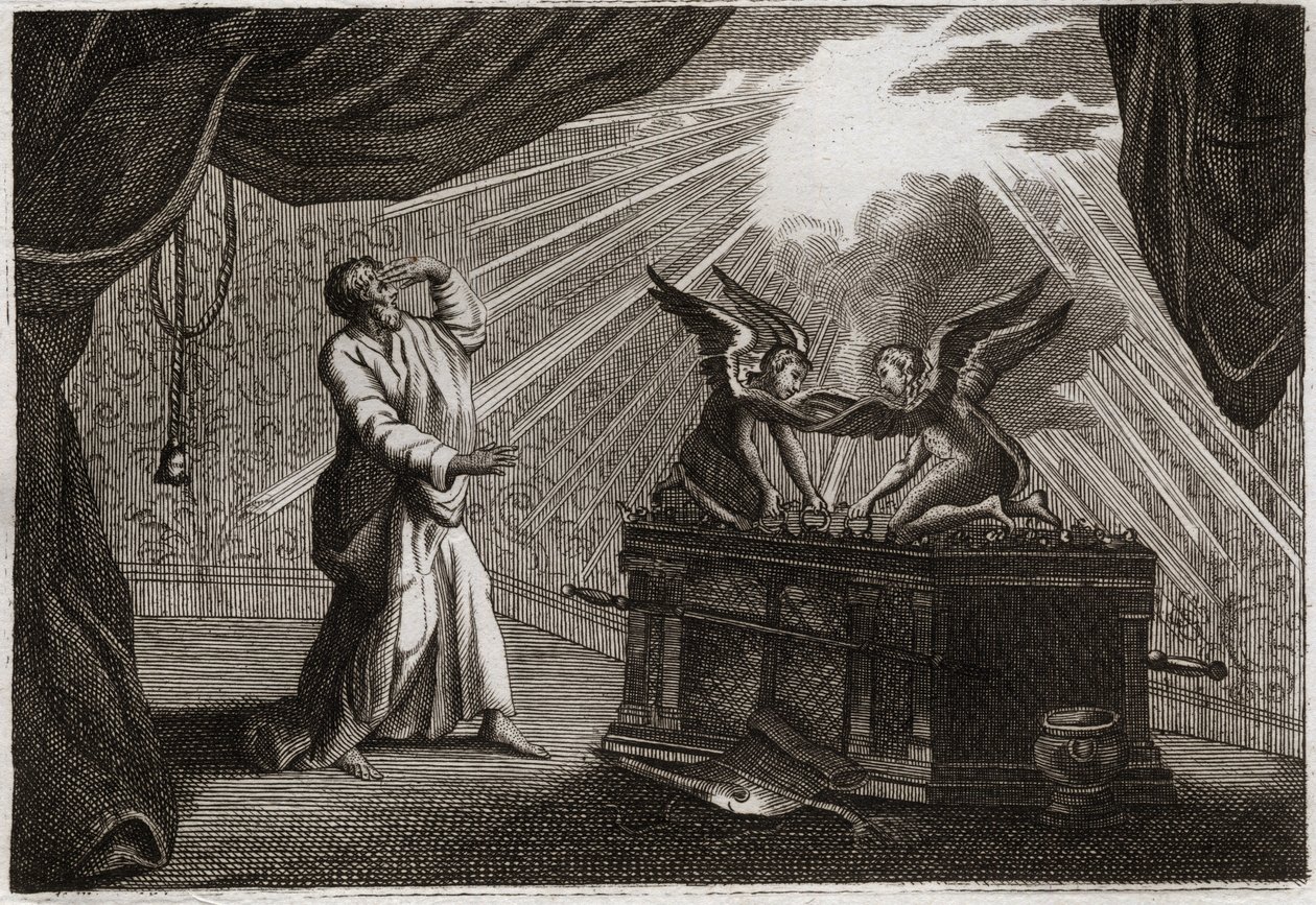 Biblia de Royaumont, Antiguo Testamento: El Arca de la Alianza. Figura del Arca. Ilustración de 1811. de Unknown artist