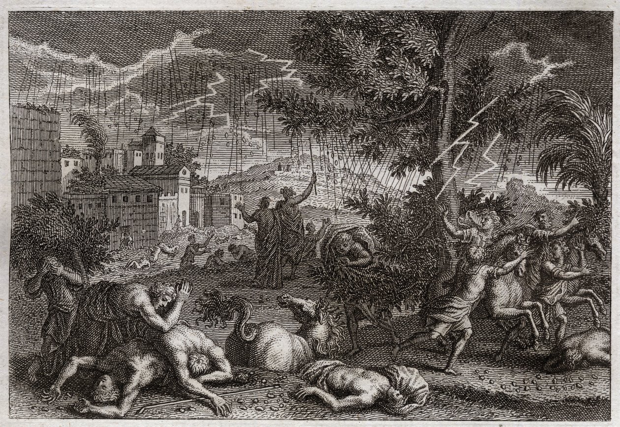 Biblia de Royaumont, Antiguo Testamento: Las diez plagas de Egipto. Ilustración de 1811 de Unknown artist