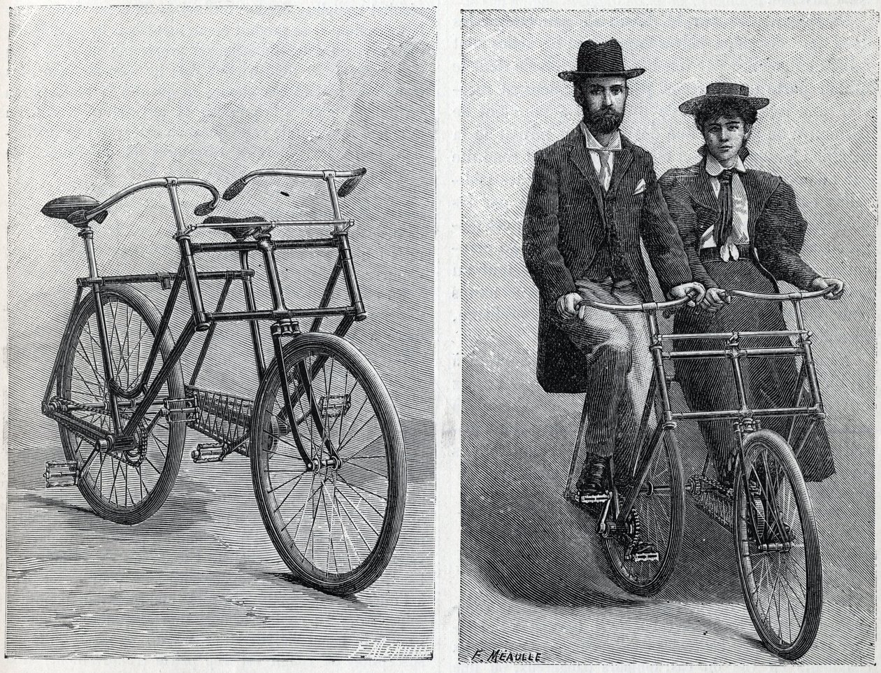 Bicicleta con dos asientos de la manufactura 