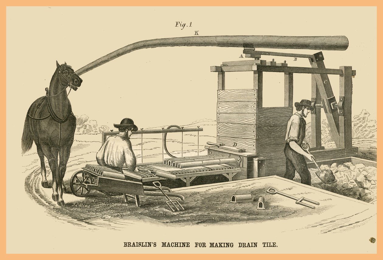 Máquina para fabricar baldosas de drenaje Braislins de Unknown Artist