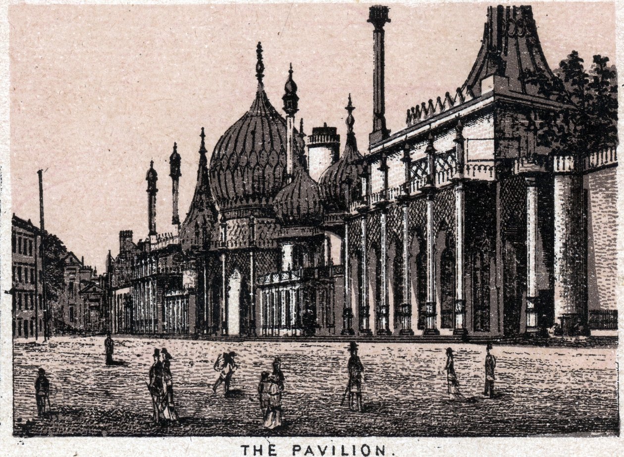 Brighton, Inglaterra: vista del pabellón. en "El mundo ilustra 168 vistas" Sin fecha (finales del siglo XIX) de Unknown artist