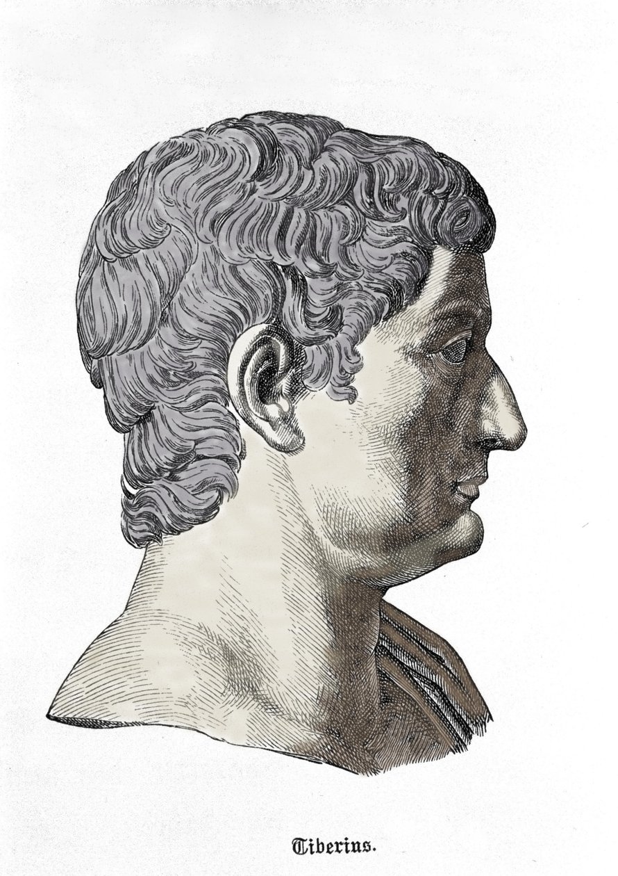 Busto de Tiberio (42 a.C. - 37 d.C.). de Unknown artist