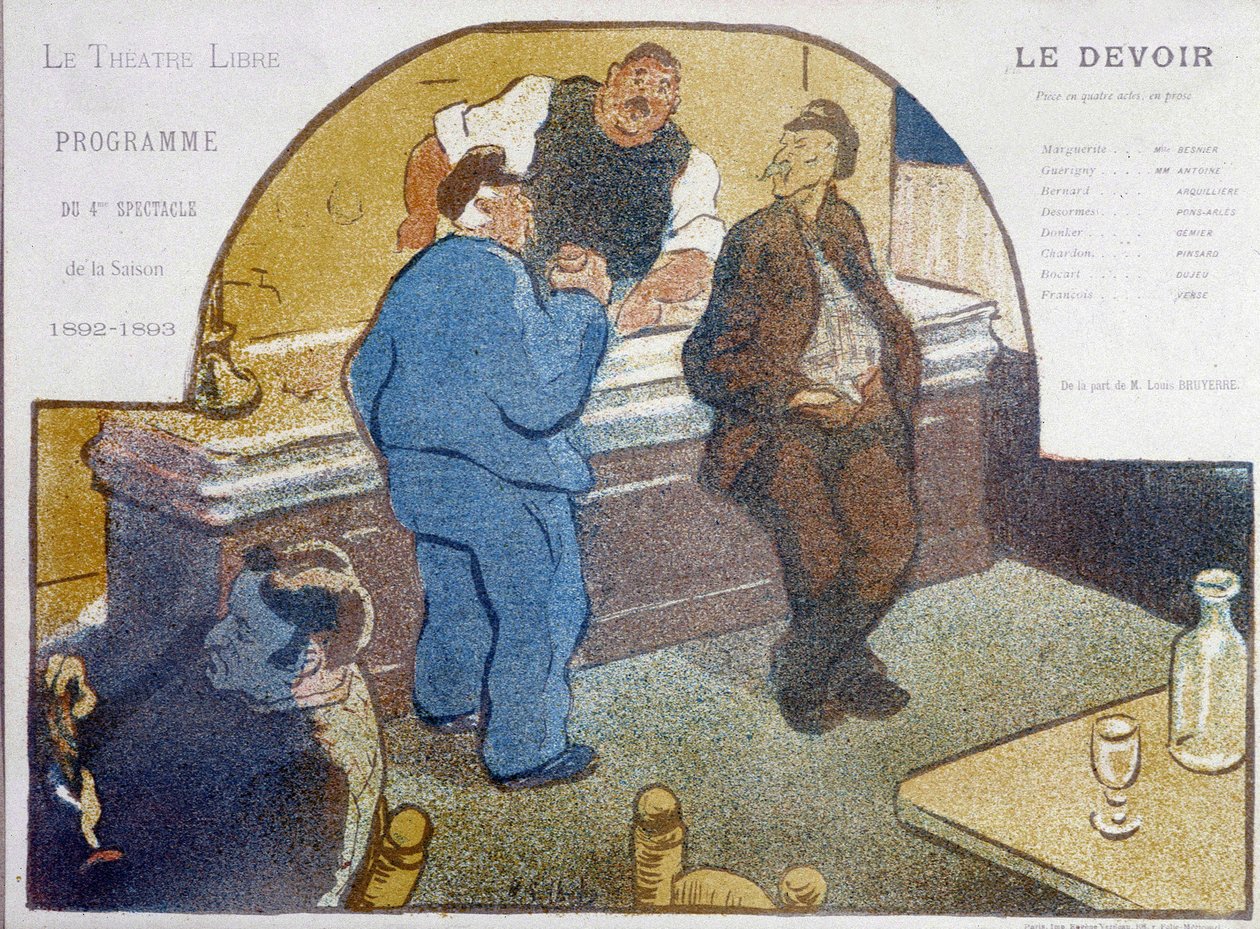 Café de París: zinc - dibujo, finales del siglo XIX de Unknown artist