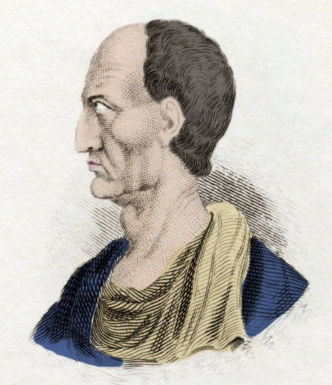 Cayo Mario llamado el sabio (157-86 a.C.) general y estadista romano. Grabado del siglo XIX. de Unknown artist