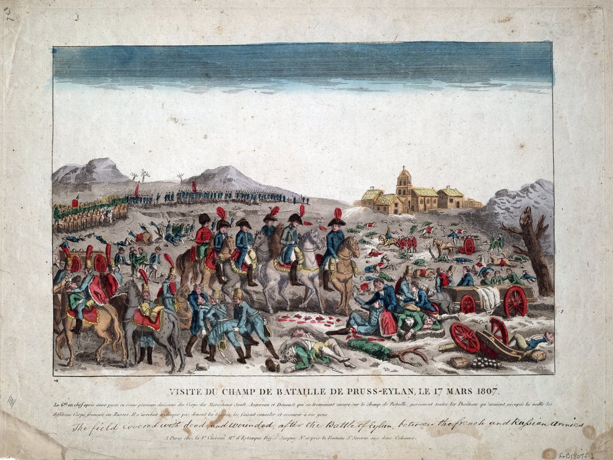 Campaña de Prusia y Polonia (1806-1807) (Napoleón I en el campo de batalla de Eylau el 9/02/1807) de Unknown artist