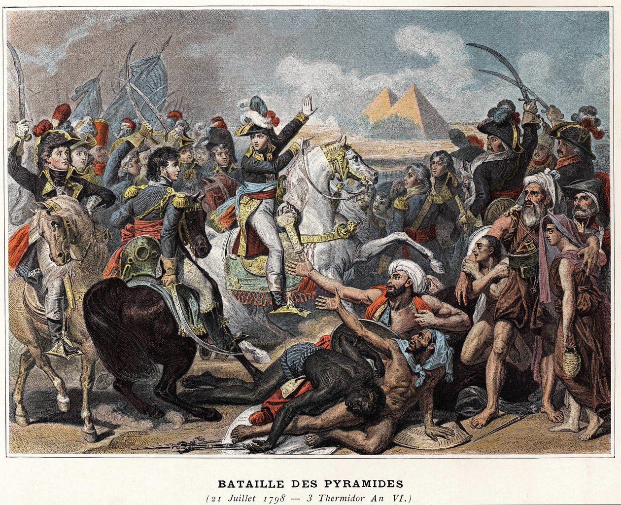Campaña (Expedición) de Egipto (1798-1801): Batalla de las Pirámides, 21 de julio de Unknown artist