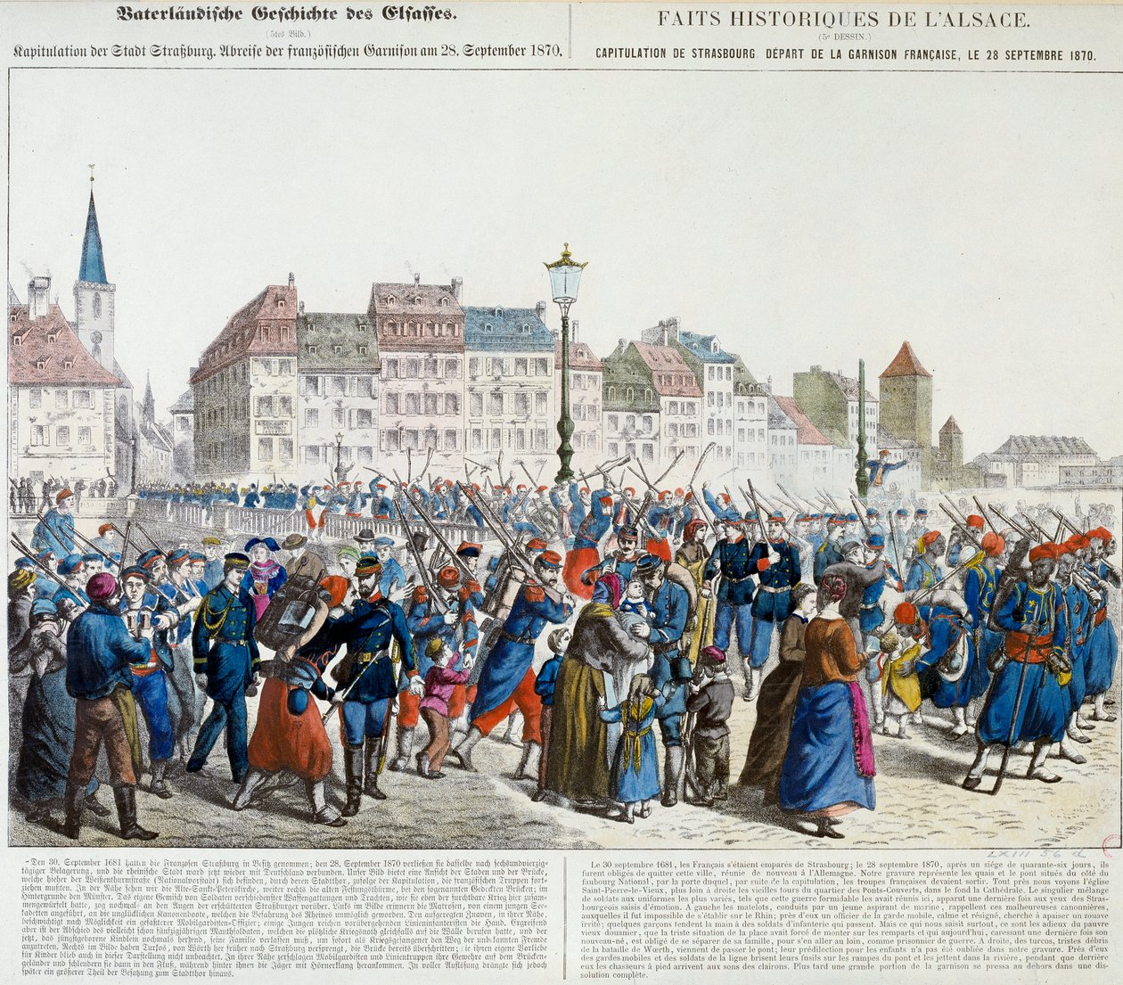 Capitulación de Estrasburgo y salida de la guarnición francesa, 28 de septiembre de 1870 de Unknown artist