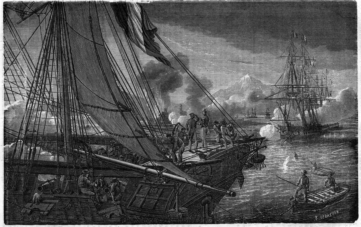 Captura de San Juan de Ulúa (México) por el ala francesa bajo el almirante Baudin el 27 de noviembre de 1838 de Unknown artist