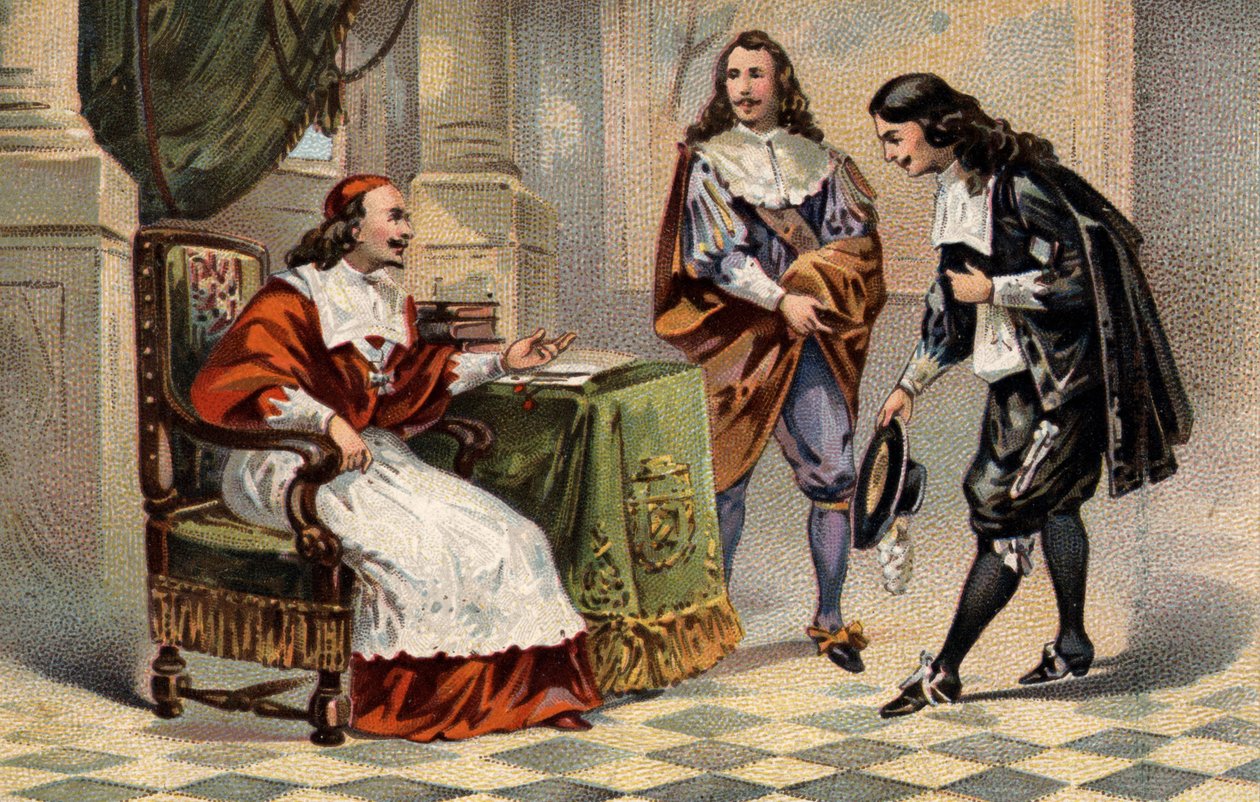 El Cardenal Jules Mazarin recibió a Jean-Baptiste Colbert de Unknown artist