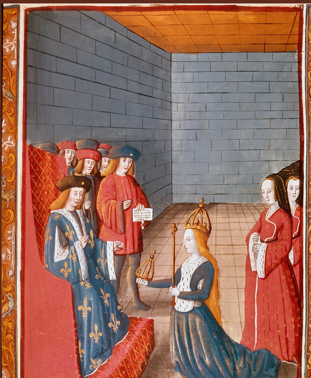 Dinastía carolingia: el rey carolingio Carlos II el Calvo (823-877) toma la cabeza del imperio occidental a la muerte de su padre Luis el Piadoso en 840 de Unknown artist