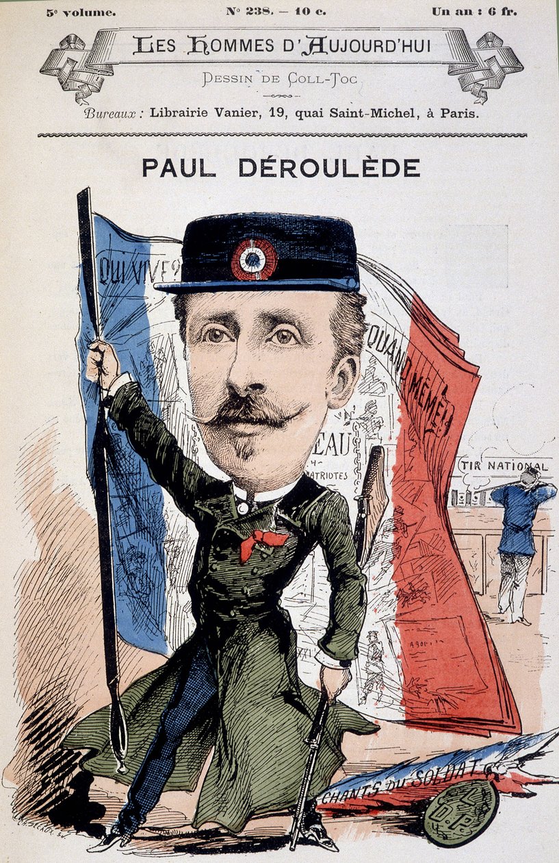 Caricatura de Paul Déleède (1846-1914), escritor y político francés. En "The Men of Today" de Unknown artist