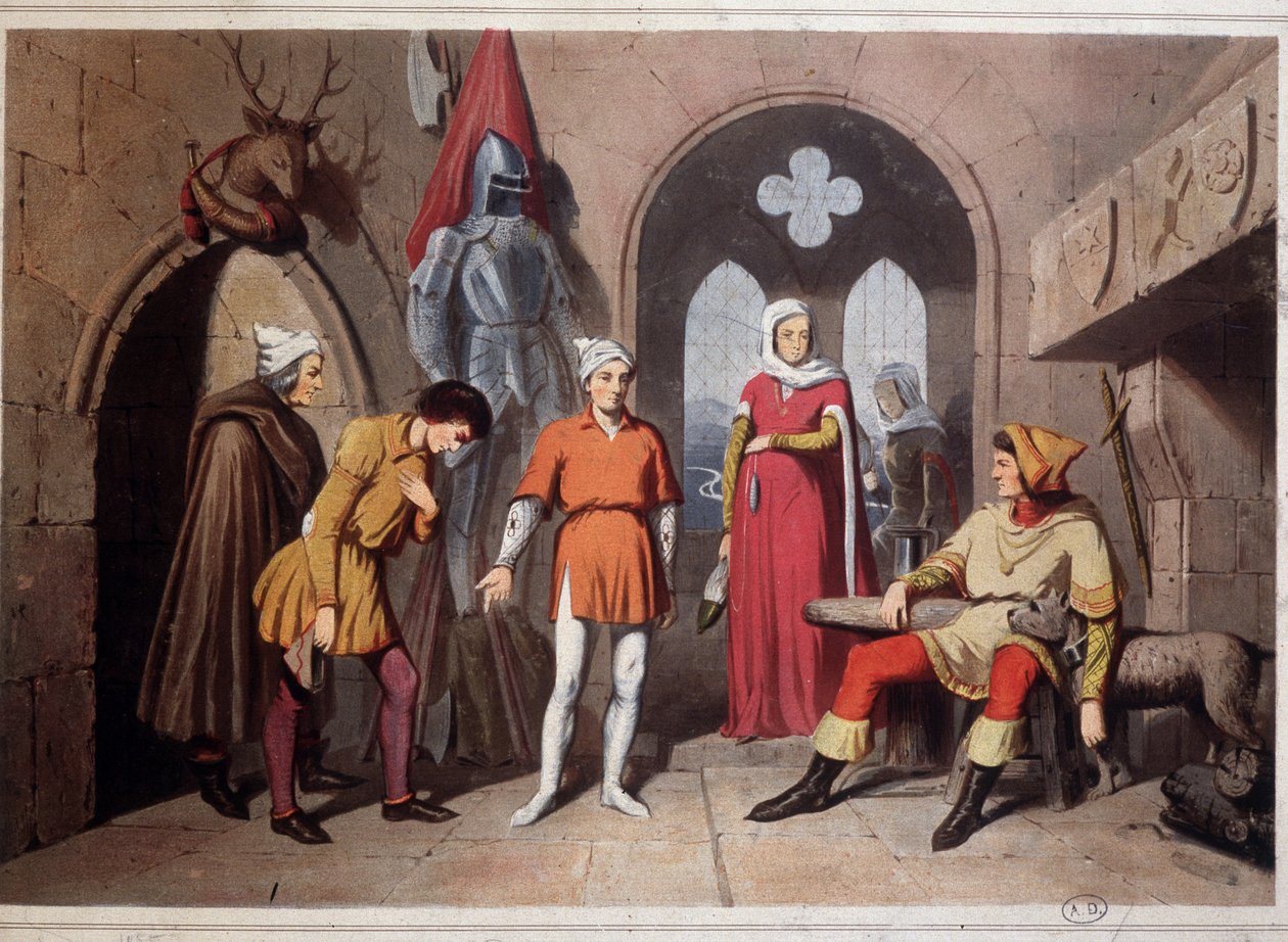 Interior del castillo en los Vosgos, Estrasburgo de Unknown artist
