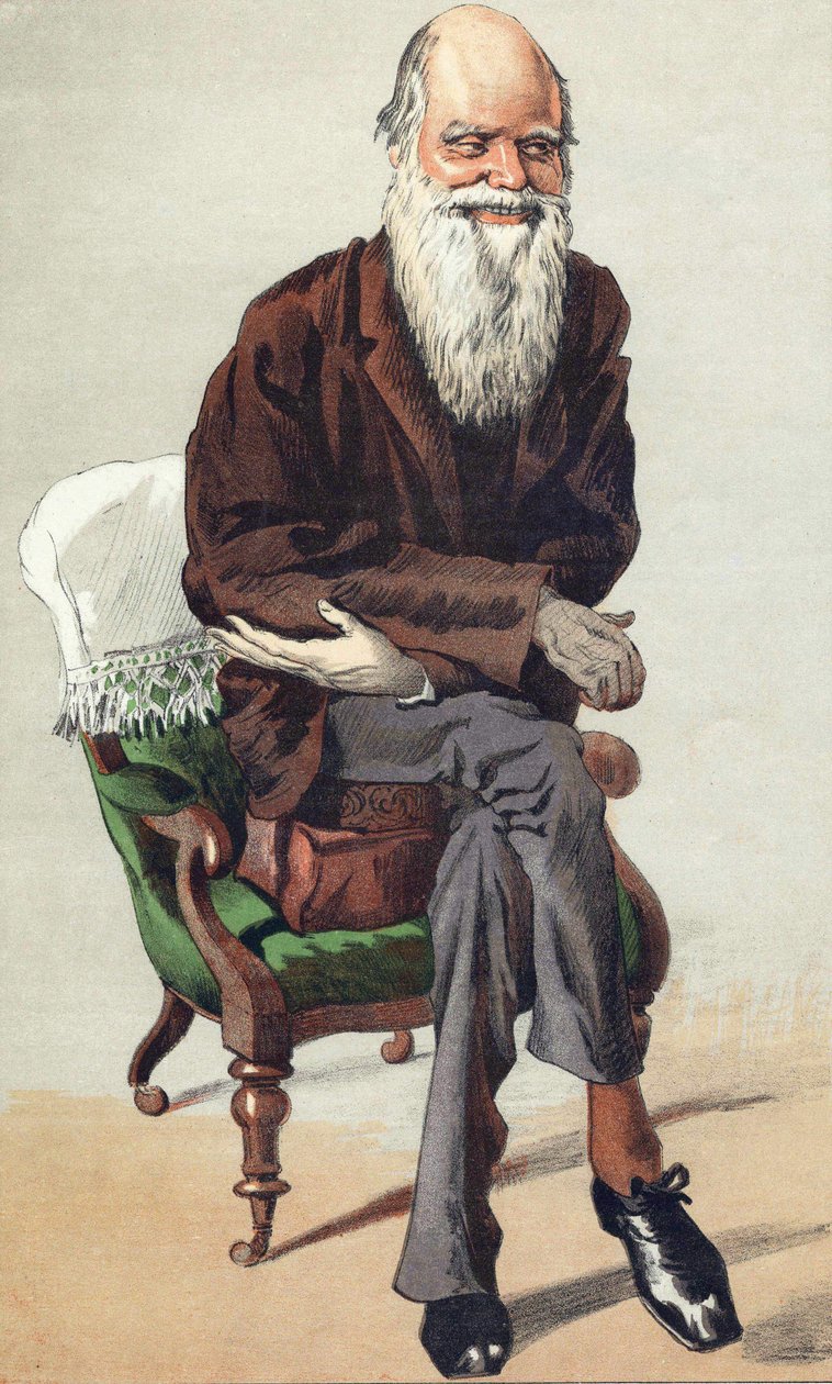 Charles Darwin (1809 - 1882), ilustración en “Vanity Fair” del 30 de septiembre de Unknown artist