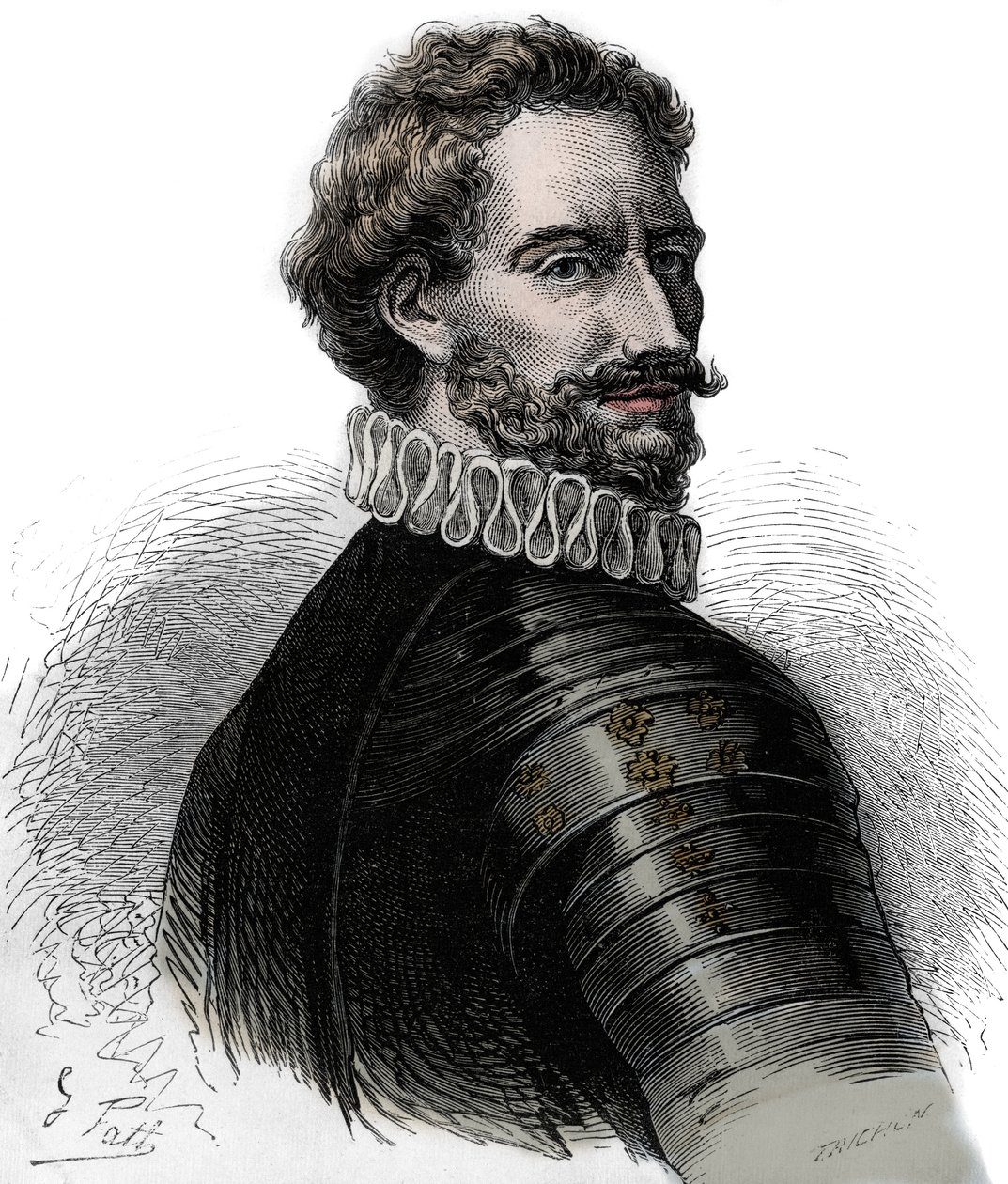 Carlos III, Duque de Borbón - Carlos III de Borbón - Carlos de Montpensier (1490-1527), Duque de Borbón y Condestable de Francia. Grabado del siglo XIX. de Unknown artist