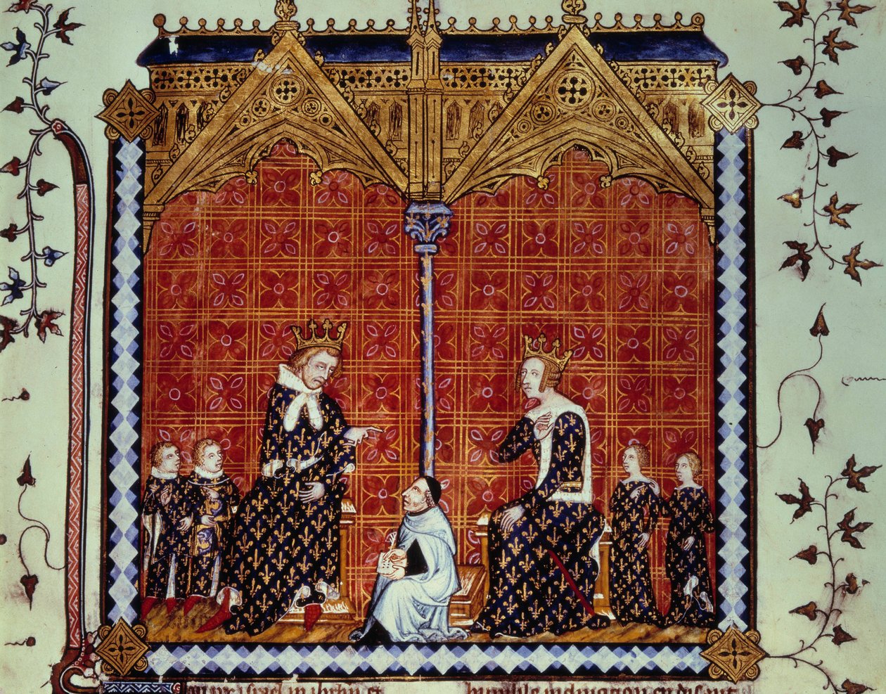 Carlos V el Sabio y Juana de Borbón, rodeados de sus hijos de Unknown artist