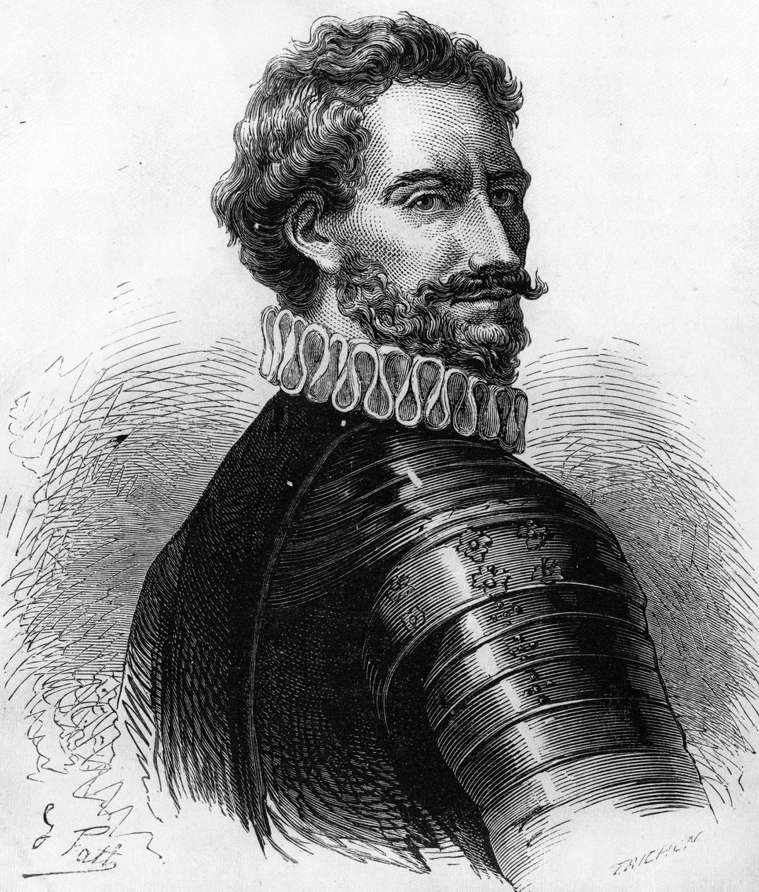 Carlos de Montpensier (1490-1527), Duque de Borbón y Condestable de Francia. Grabado del siglo XIX de Unknown artist