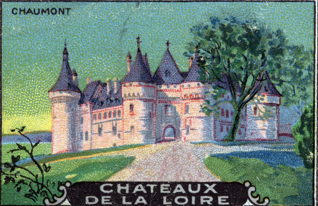 Castillos del Loira: Chaumont-sur-Loire, Loir-et-Cher, Centro, Francia, principios del siglo XX (cromo) de Unknown Artist