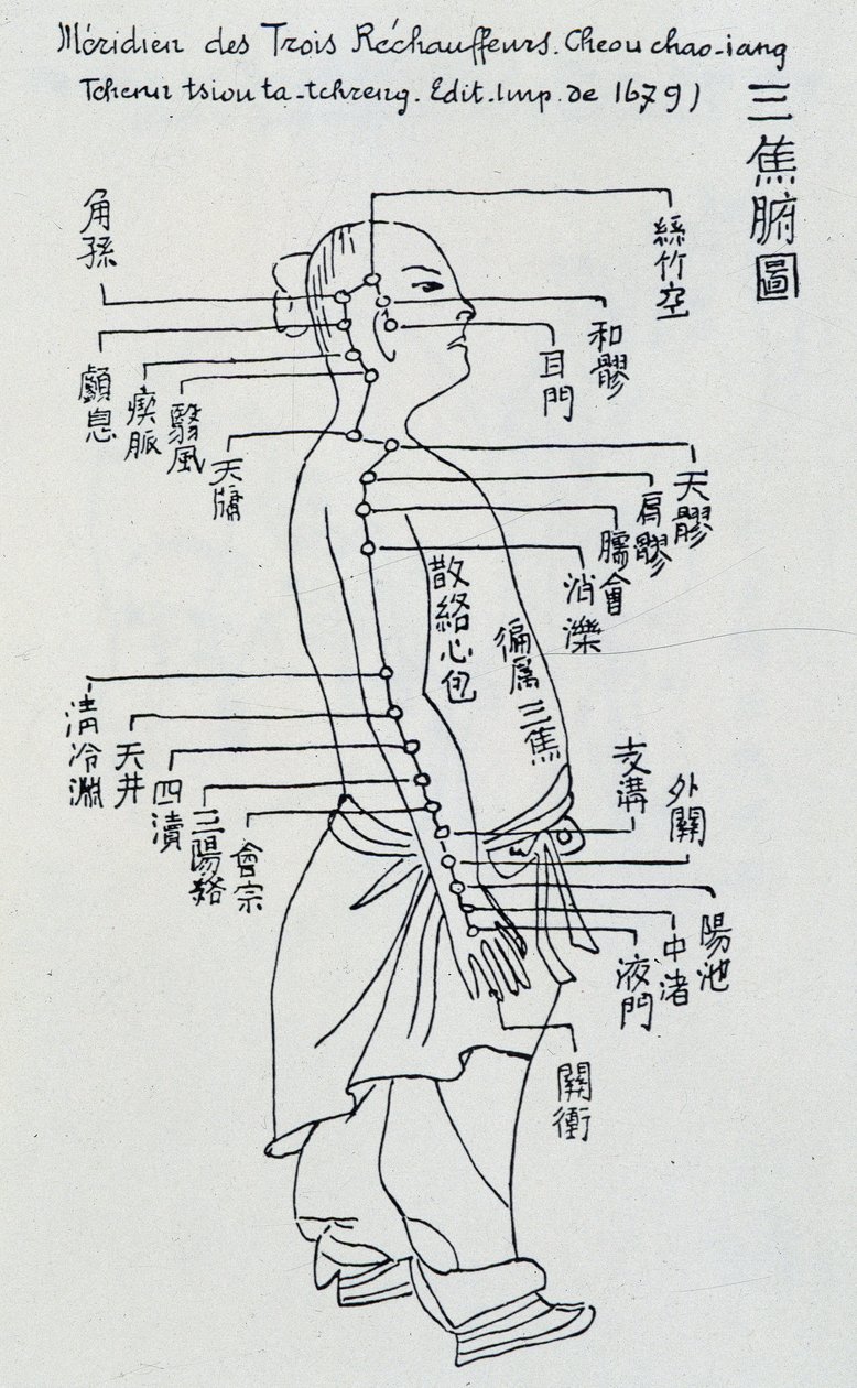 Acupuntura china: el meridiano de los tres calentadores de Unknown artist