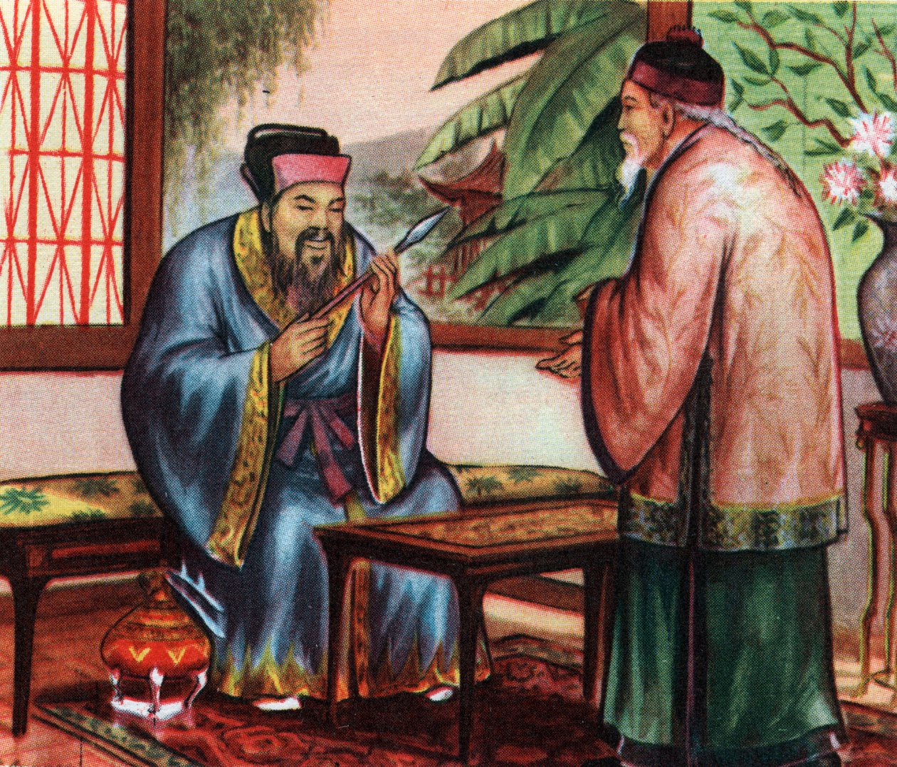 Confucio (o Kong Fu Zi o KongZi), filósofo chino (551-479 a.C.), consultado por sus conocimientos sobre las civilizaciones antiguas - Confucio (551-479 a.C.), filósofo chino, consultado por sus conocimientos sobre las civilizaciones antiguas - Colección pa de Unknown Artist