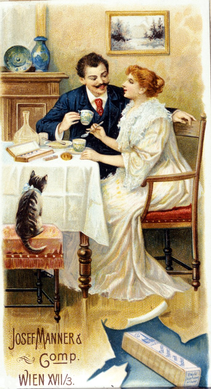 Anuncio de chocolate "Josef Manner & Gomp, Viena" de Unknown artist