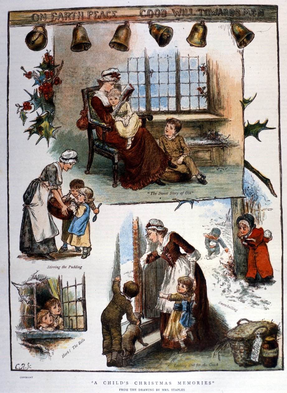 Recuerdos de Navidad, grabado de Unknown artist