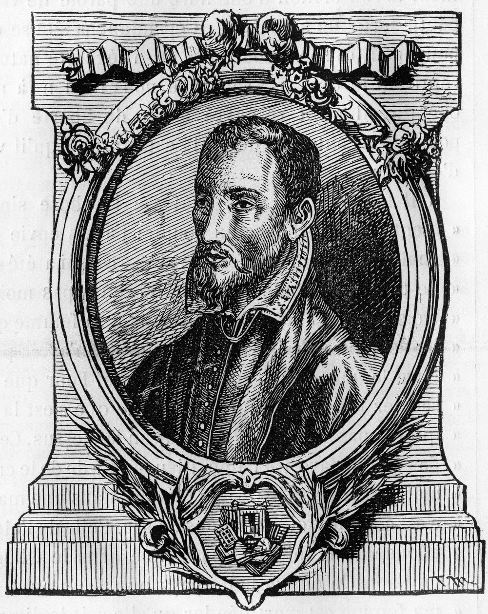 Christophe Plantin. 1514-1589. Impresor de Amberes de origen francés. Grabado del siglo XIX. de Unknown artist