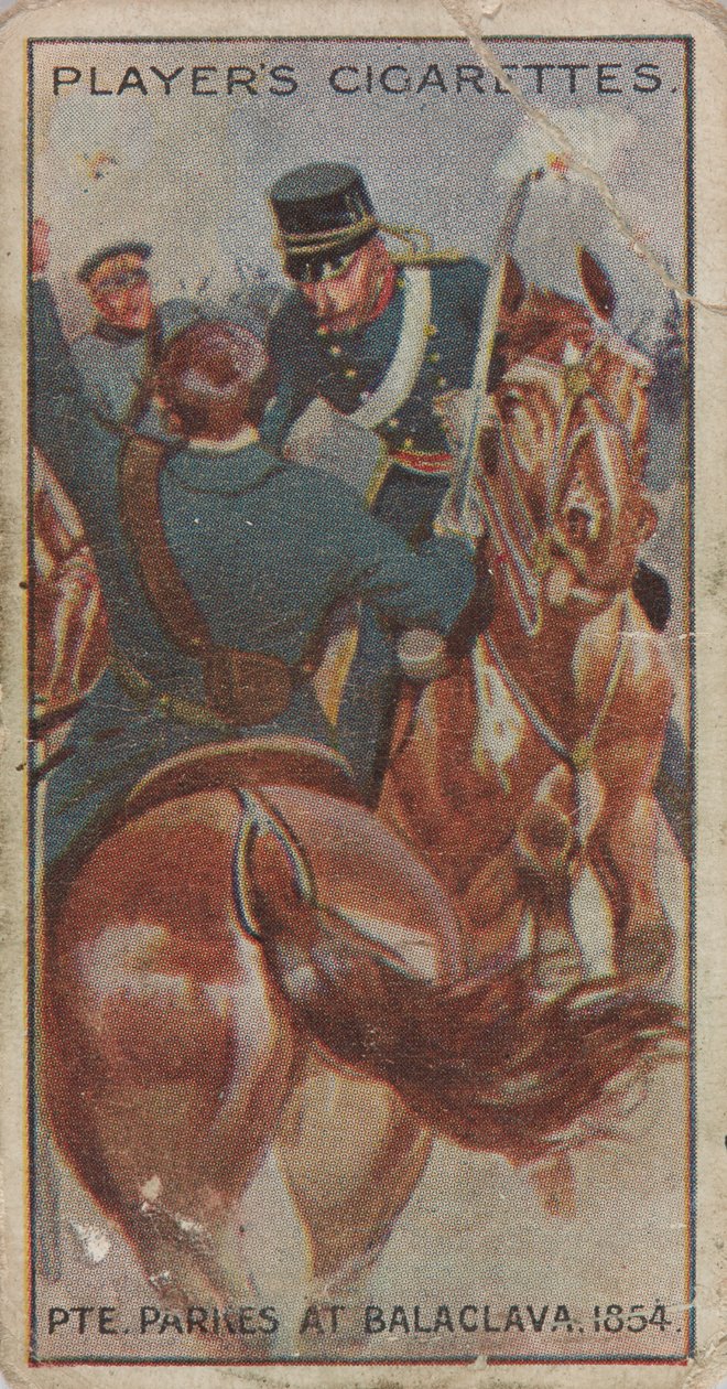 Tarjeta de cigarrillo: Soldado Parkes en Balaclava (1854) de Unknown Artist