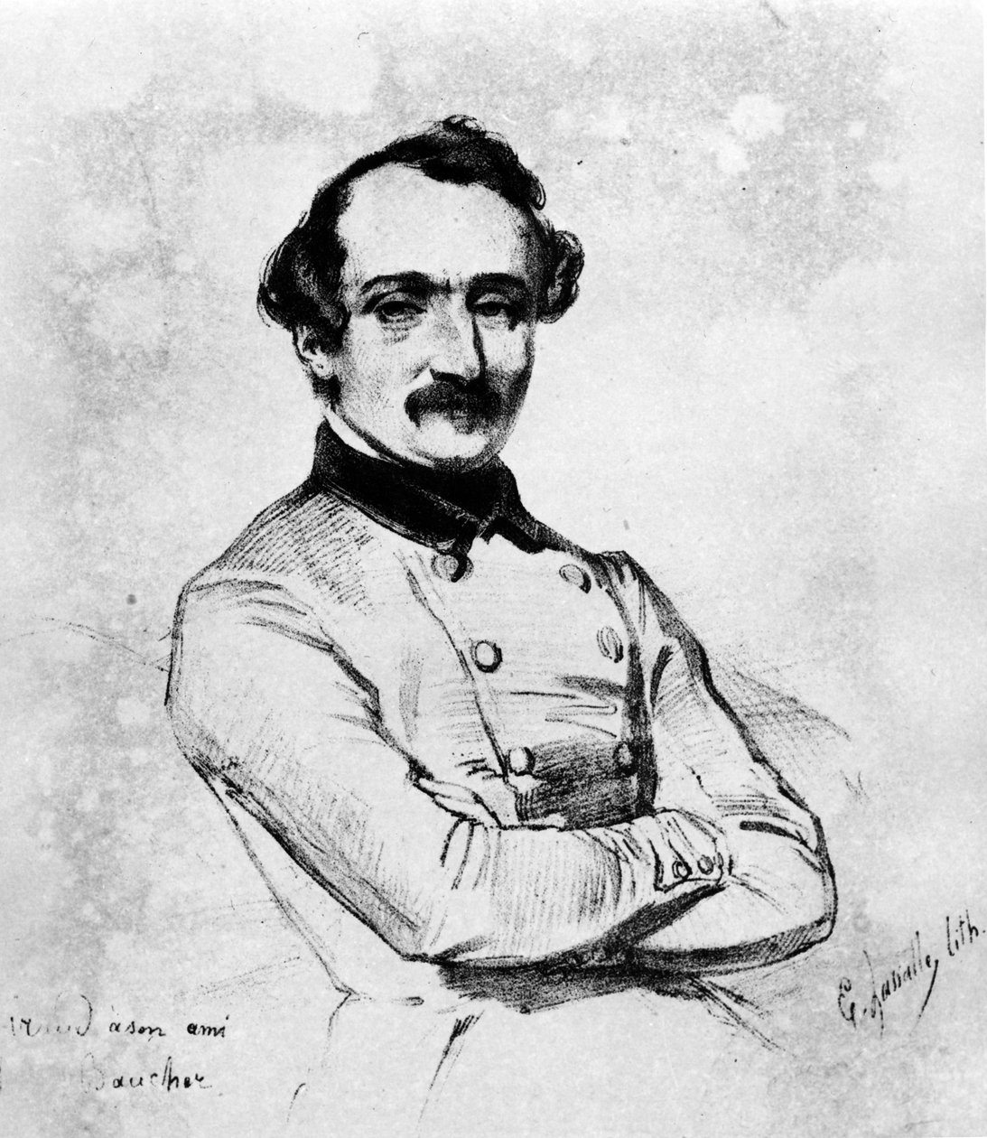 Circo: retrato de François Baucher - frontispicio, en Obras completas de Baucher de Unknown artist