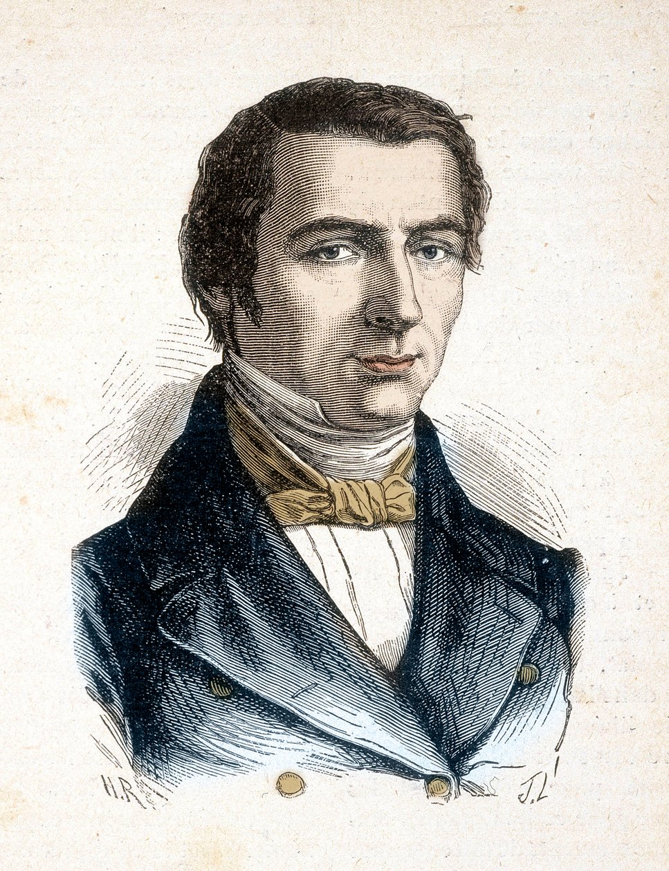 Claude Frederic Bastiat teórico liberal clásico, economista político - Retrato de Frederic Bastiat, Economista (1801 - 1850) - en “Les Contemporains”, finales del siglo XIX de Unknown artist