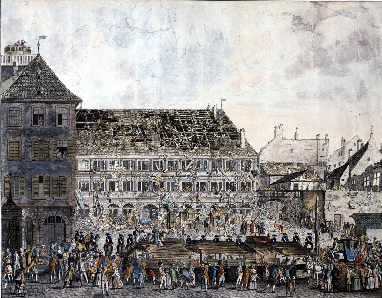 Asalto y saqueo de la casa del ayuntamiento de Estrasburgo, 21 de julio de 1789 de Unknown artist