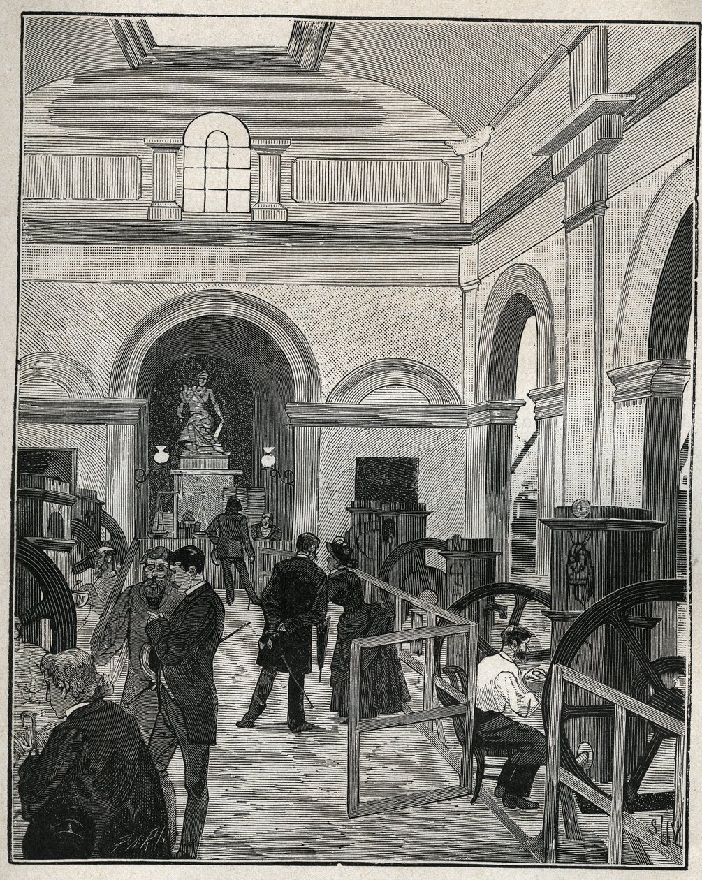 Taller de acuñación en la Monnaie de Paris. Grabado de 1885 en 