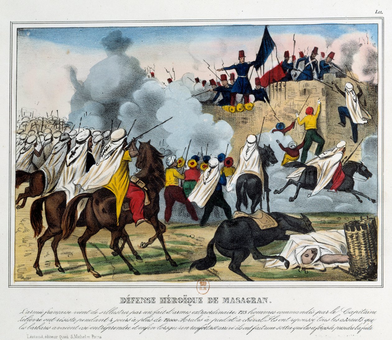Conquista de Argelia: la batalla de Mazagran el 6/02/1839 de Unknown artist